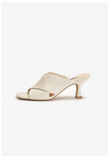 Inuovo Pantoletten Leder Beige - surf4shoes