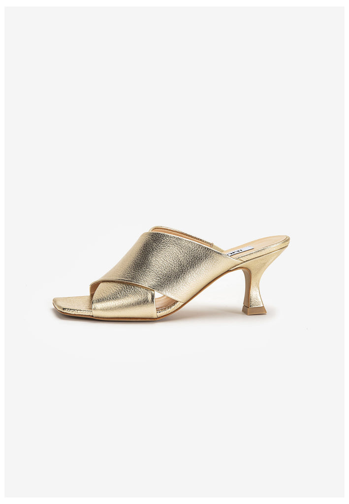 Inuovo Pantoletten Leder Gold - surf4shoes
