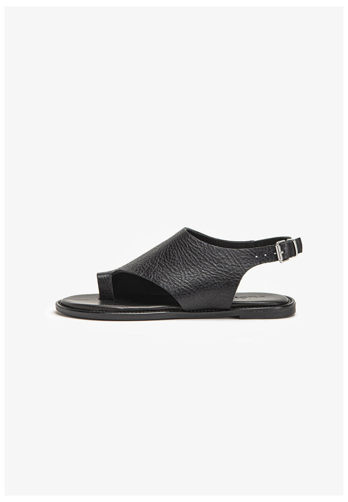 Inuovo Zehensteg Leder Schwarz - surf4shoes