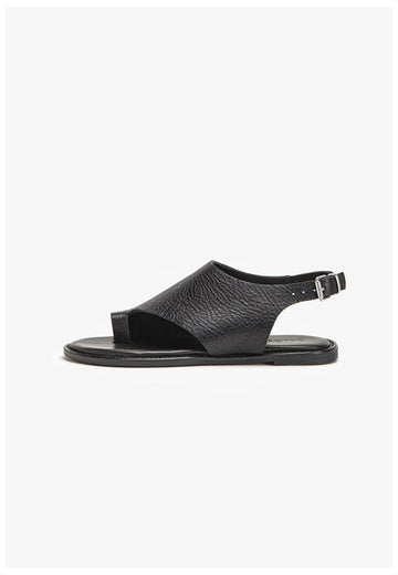 Inuovo Zehensteg Leder Schwarz - surf4shoes