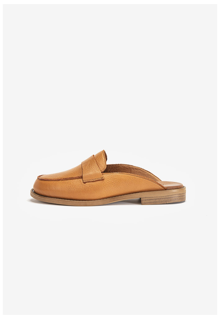 Inuovo Pantoletten Leder Mittelbraun - surf4shoes