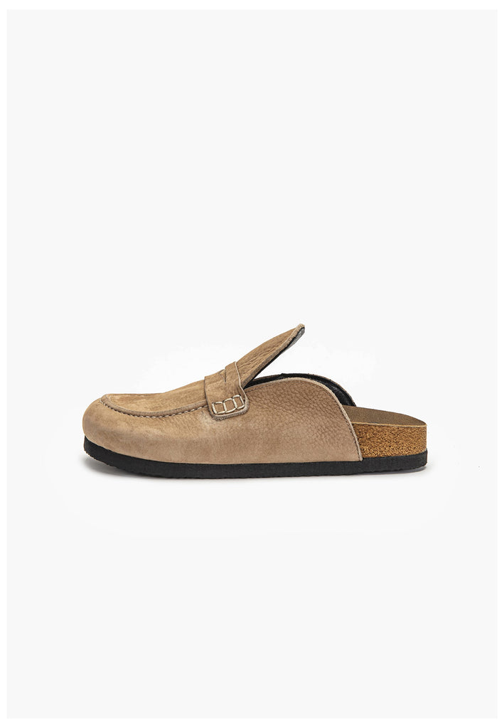 Inuovo Pantoletten Leder Mittelbraun - surf4shoes