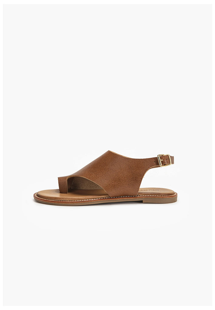 Inuovo Zehensteg Leder Mittelbraun - surf4shoes