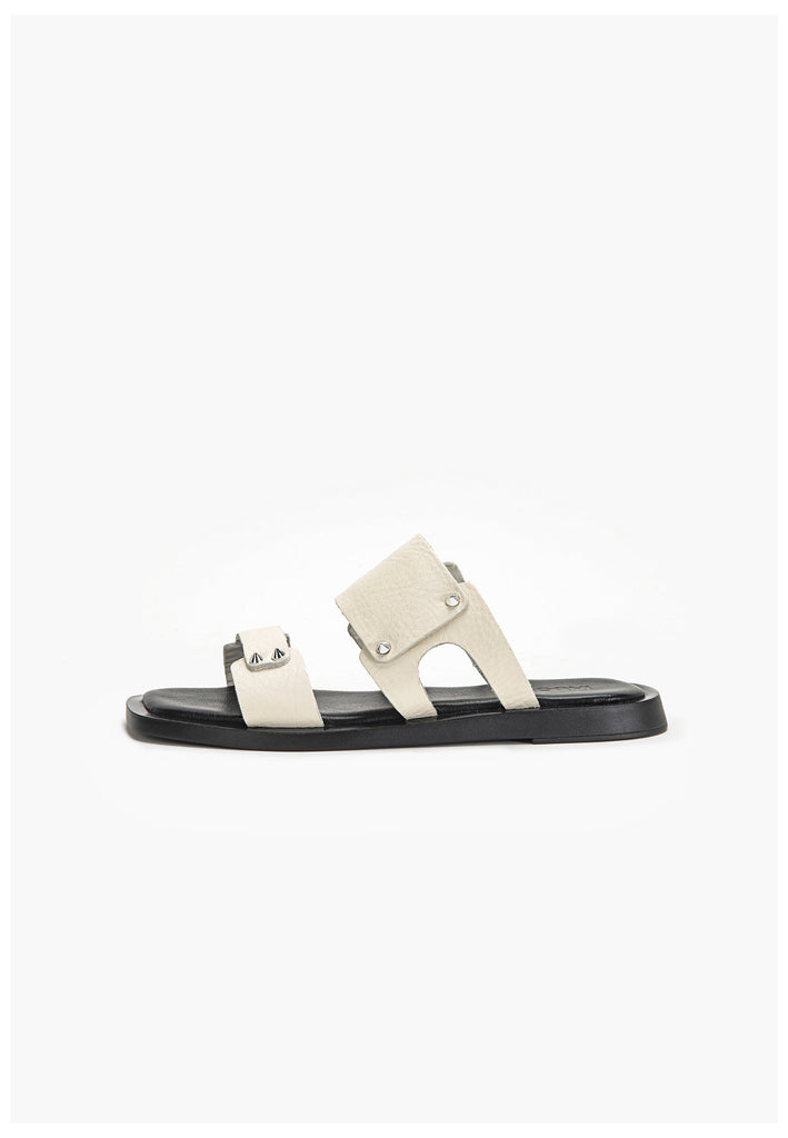 Inuovo Pantoletten Leder Hellbeige - surf4shoes