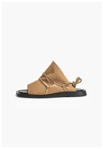 Inuovo Pantoletten Leder Hellbraun - surf4shoes