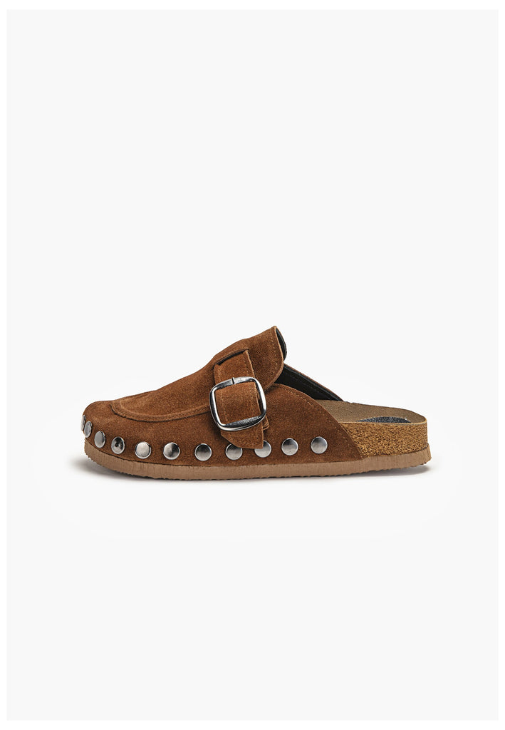 Inuovo Pantoletten Leder Mittelbraun - surf4shoes