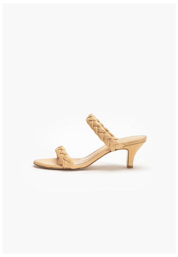 Inuovo Pantoletten Leder Hellbeige - surf4shoes