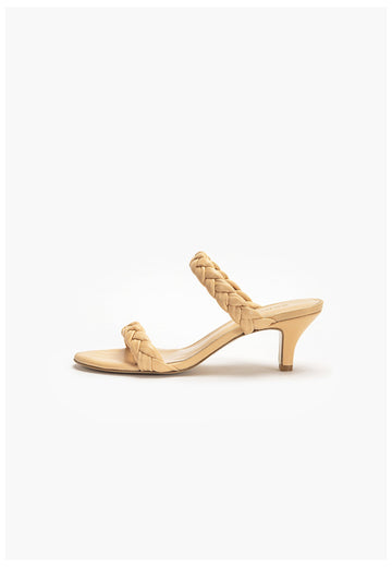 Inuovo Pantoletten Leder Hellbeige - surf4shoes
