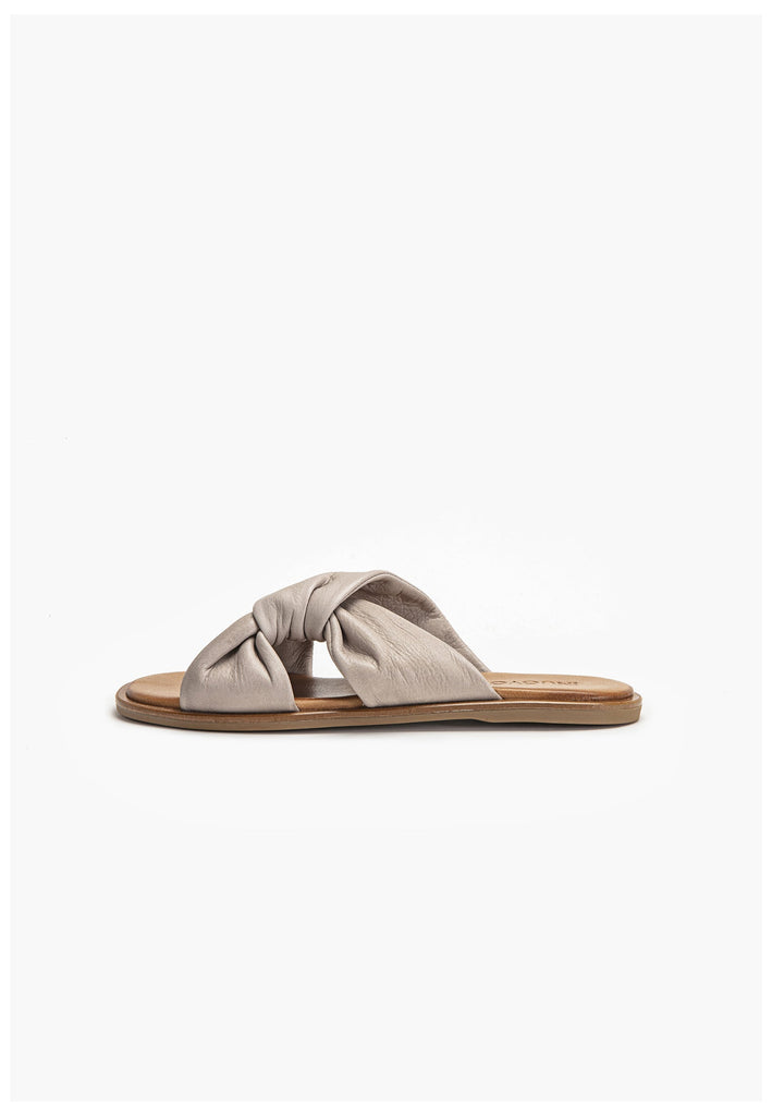 Inuovo Pantoletten Leder Grau - surf4shoes