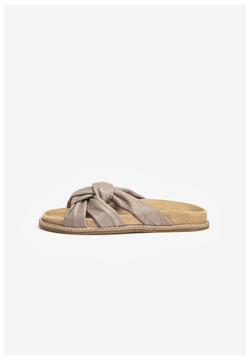 Inuovo Pantoletten Leder Grau - surf4shoes