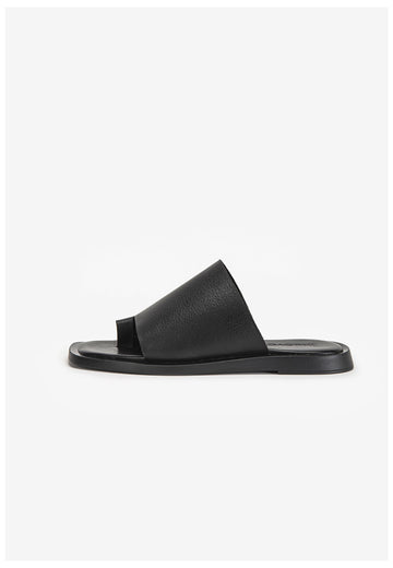 Inuovo Zehensteg Leder Schwarz - surf4shoes