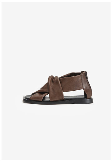 Inuovo Sandalen Leder Dunkelbraun - surf4shoes