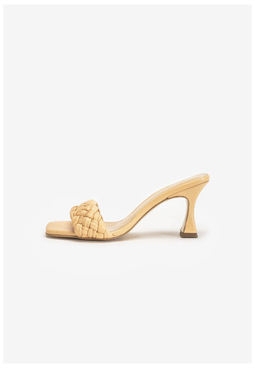 Inuovo Pantoletten Leder Beige - surf4shoes