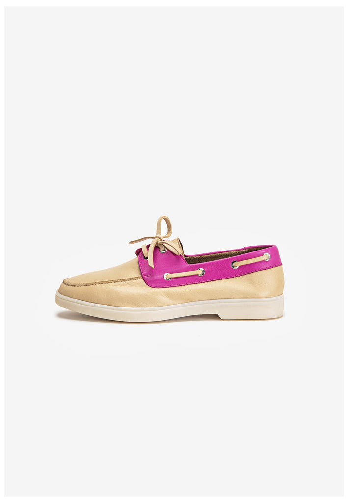 Inuovo Halbschuhe Leder Beige/Rot - surf4shoes