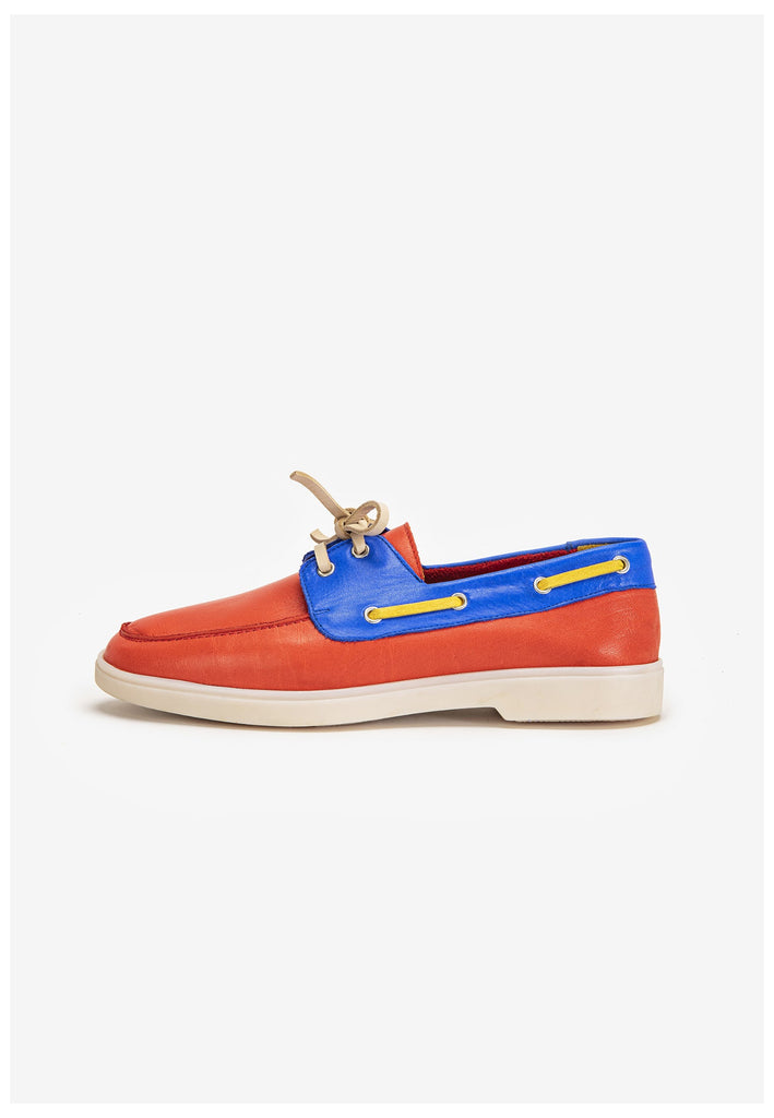 Inuovo Halbschuhe Leder Navy/Orange - surf4shoes