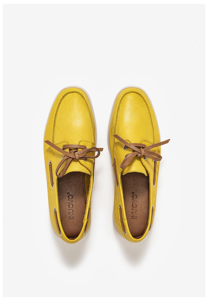 Inuovo Halbschuhe Leder Yellow - surf4shoes
