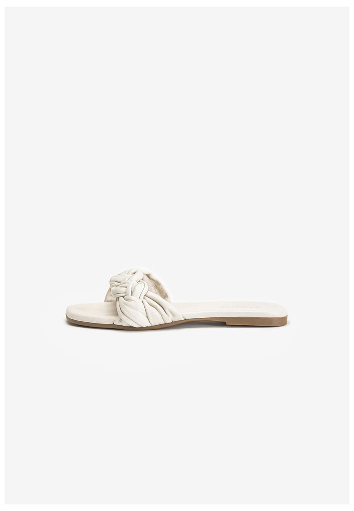 Inuovo Pantoletten Leder Beige - surf4shoes