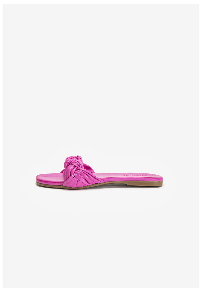 Inuovo Pantoletten Leder Fuchsia - surf4shoes