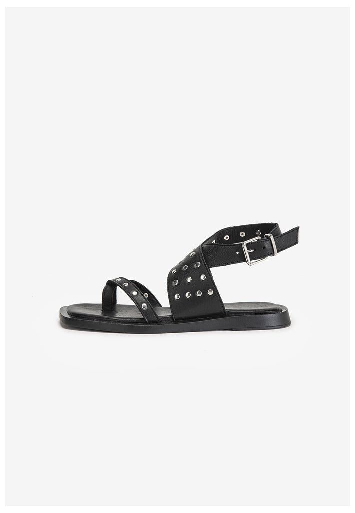 Inuovo Zehensteg Leder Schwarz - surf4shoes