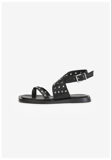 Inuovo Zehensteg Leder Schwarz - surf4shoes