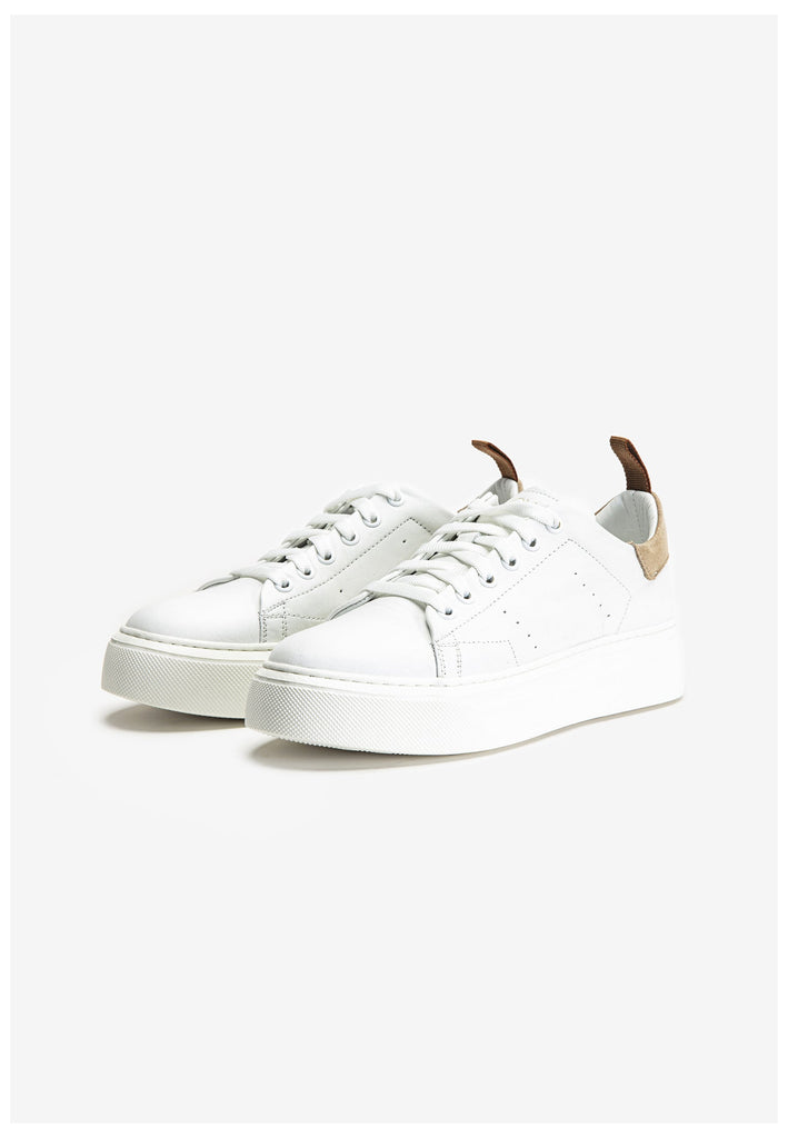 Inuovo Sneaker Leder Weiß/Beige - surf4shoes