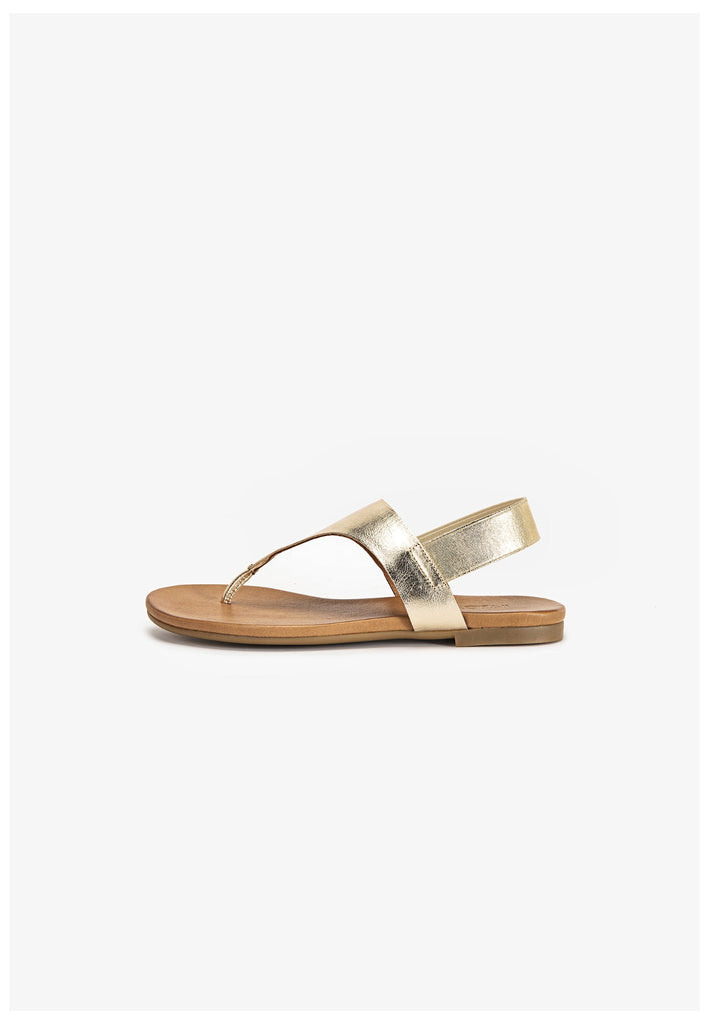 Inuovo Zehensteg Leder/Textil Gold - surf4shoes