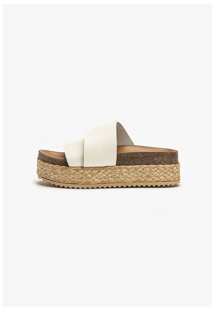Inuovo Pantoletten Leder Beige - surf4shoes