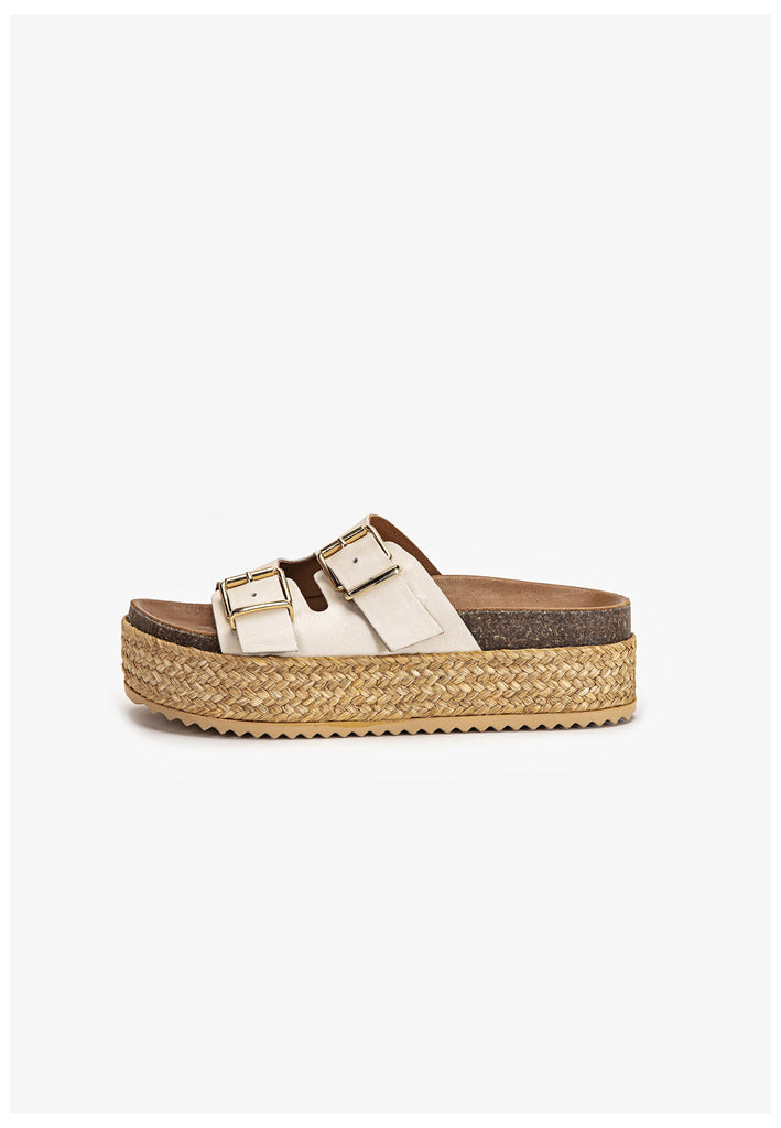Inuovo Pantoletten Leder Creme - surf4shoes