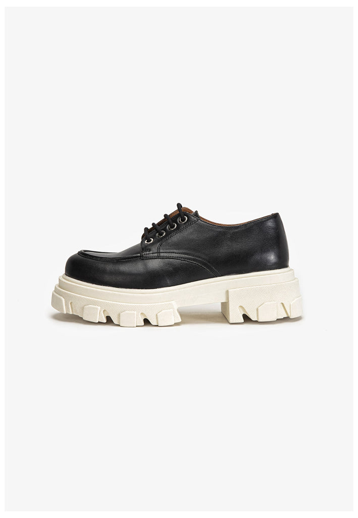 Inuovo Halbschuhe Leder Schwarz/Weiß - surf4shoes