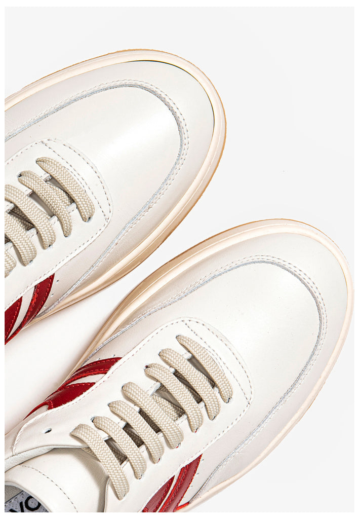 Inuovo Sneaker Leder Weiß/Rot - surf4shoes