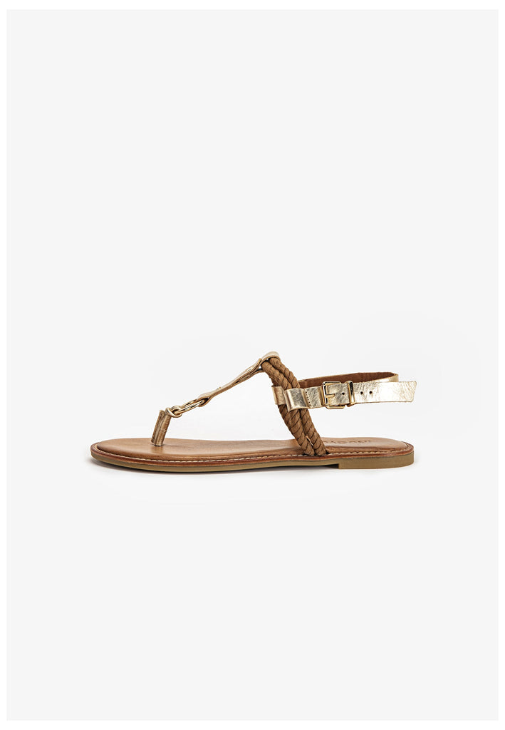 Inuovo Zehensteg Leder/Textil Gold - surf4shoes