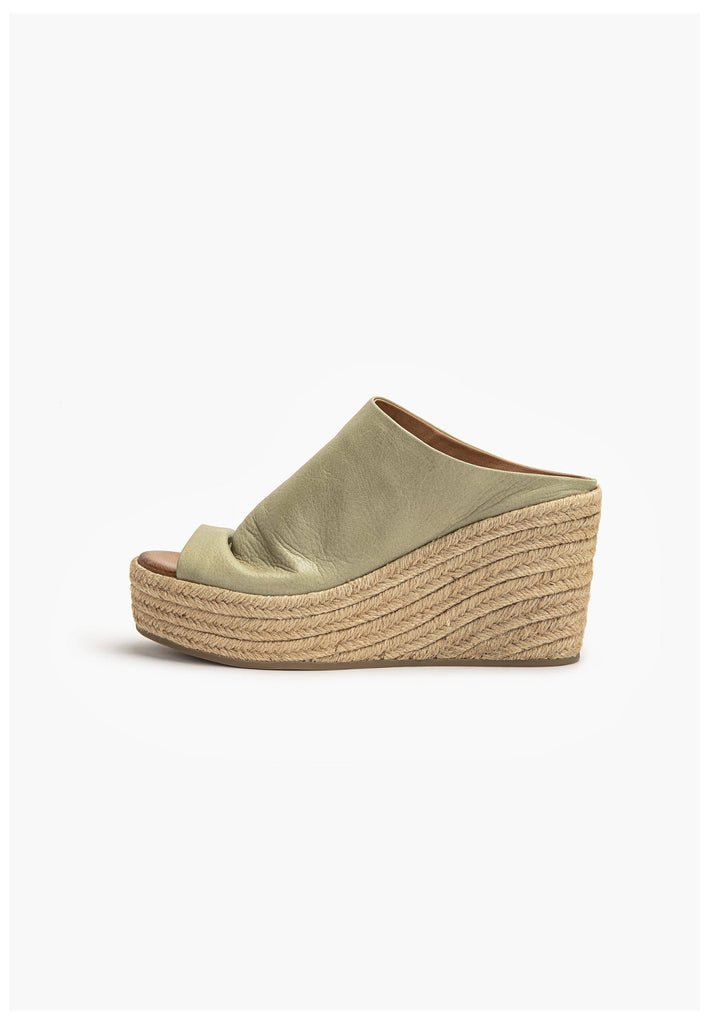 Inuovo Pantoletten Leder Olive - surf4shoes