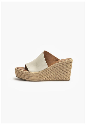 Inuovo Pantoletten Leder Beige - surf4shoes