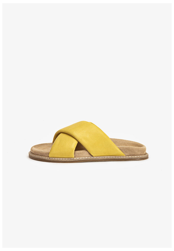 Inuovo Pantoletten Leder Gelb - surf4shoes