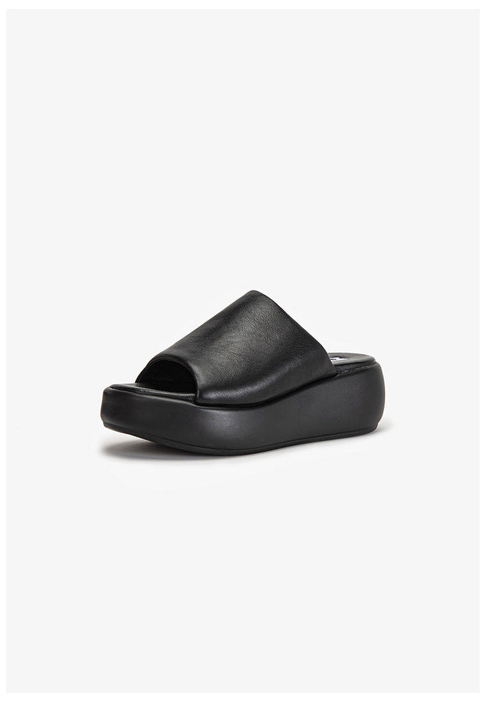 Inuovo Pantoletten Leder Schwarz - surf4shoes