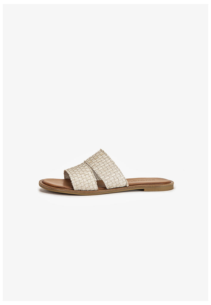 Inuovo Pantoletten Leder Beige - surf4shoes
