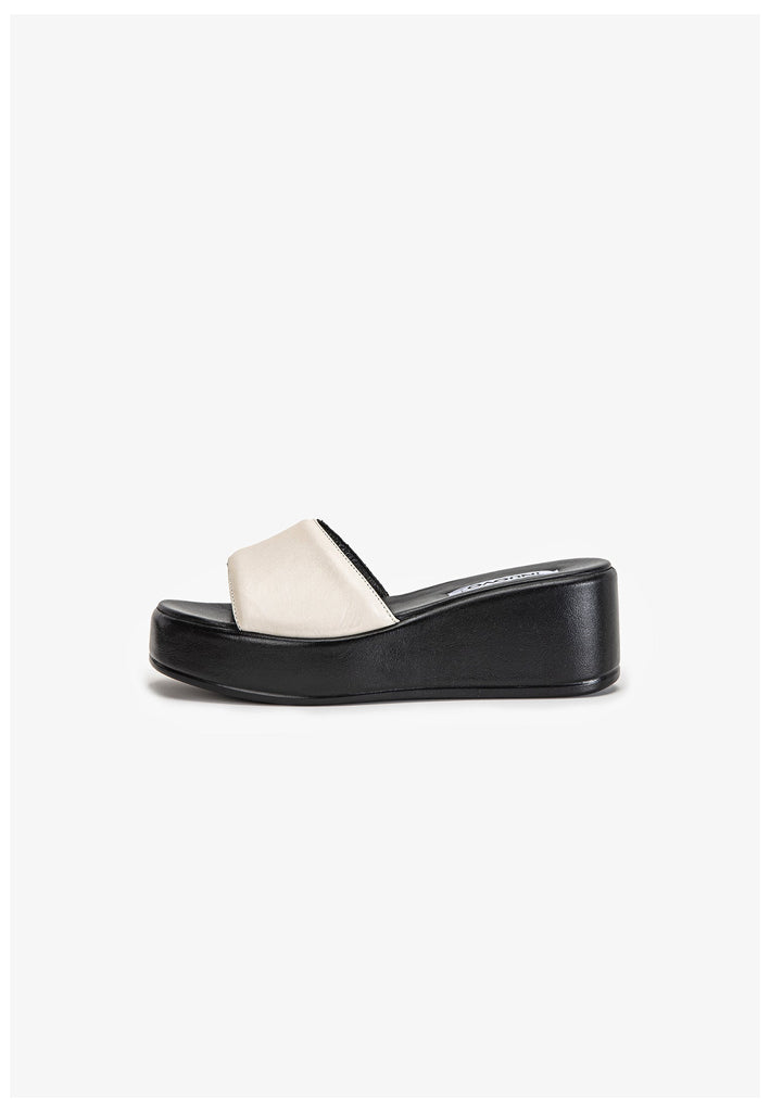 Inuovo Pantoletten Leder Creme - surf4shoes