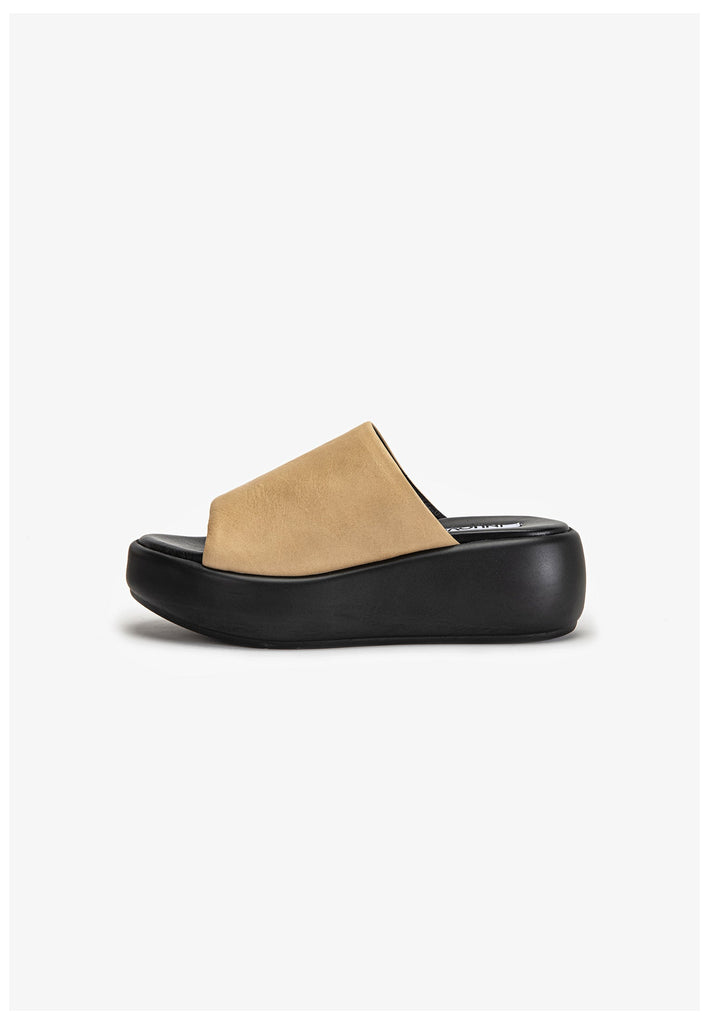 Inuovo Pantoletten Leder Hellbraun - surf4shoes