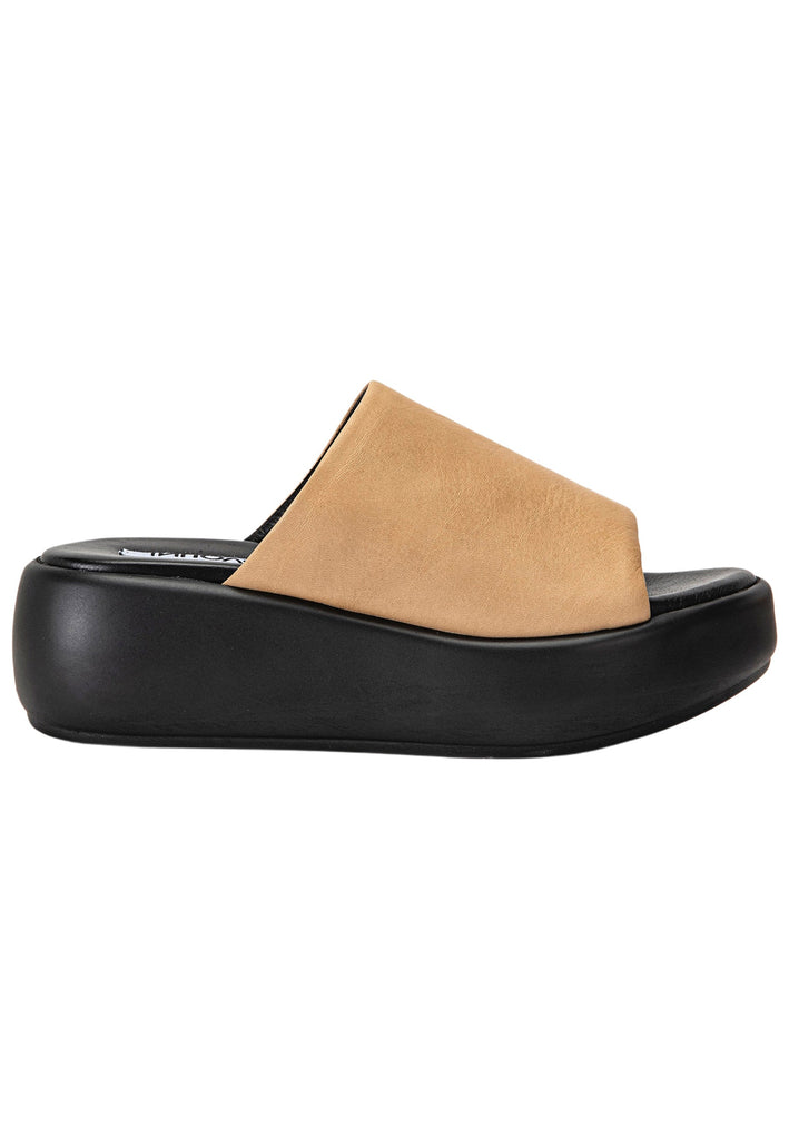 Inuovo Pantoletten Leder Hellbraun - surf4shoes