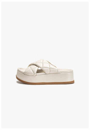 Inuovo Pantoletten Leder Creme - surf4shoes