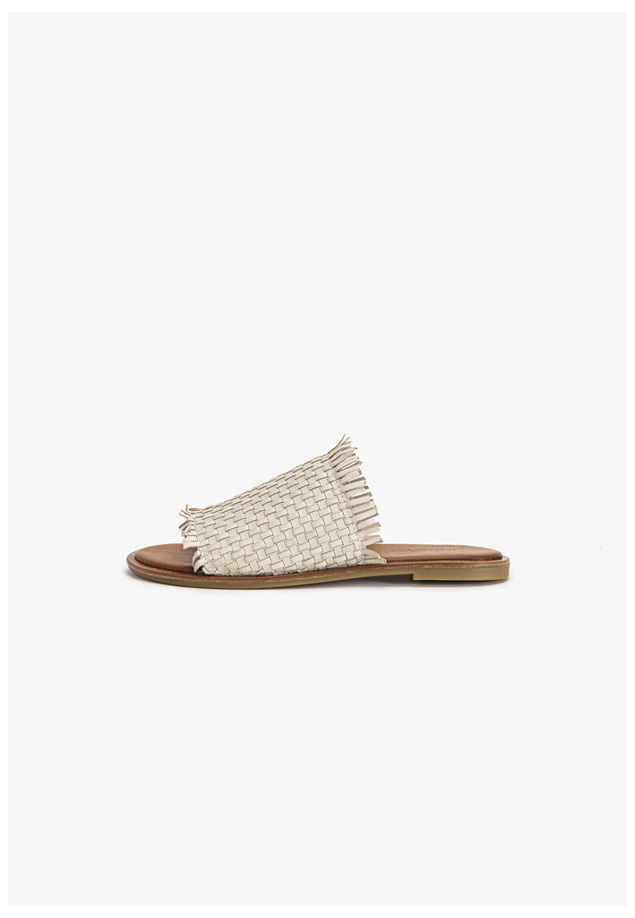 Inuovo Pantoletten Leder Beige - surf4shoes