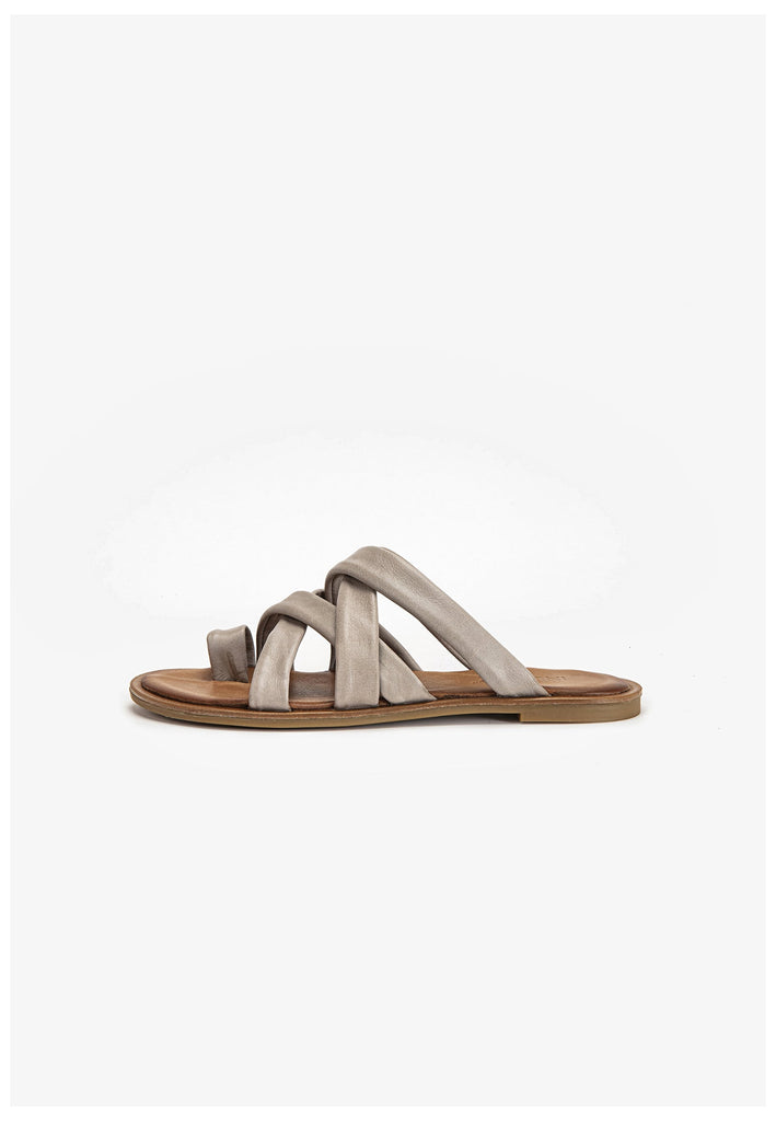 Inuovo Pantoletten Leder Grau - surf4shoes