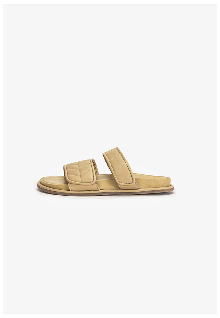Inuovo Pantoletten Leder Beige - surf4shoes