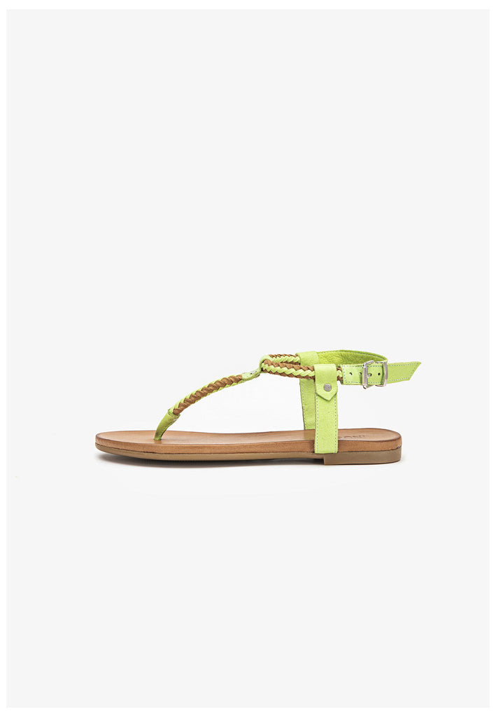 Inuovo Zehensteg Leder/Textil Pistachio - surf4shoes