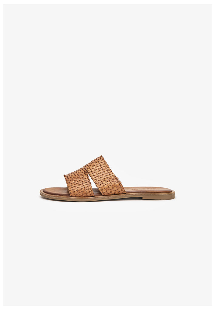 Inuovo Pantoletten Leder Hellbraun - surf4shoes