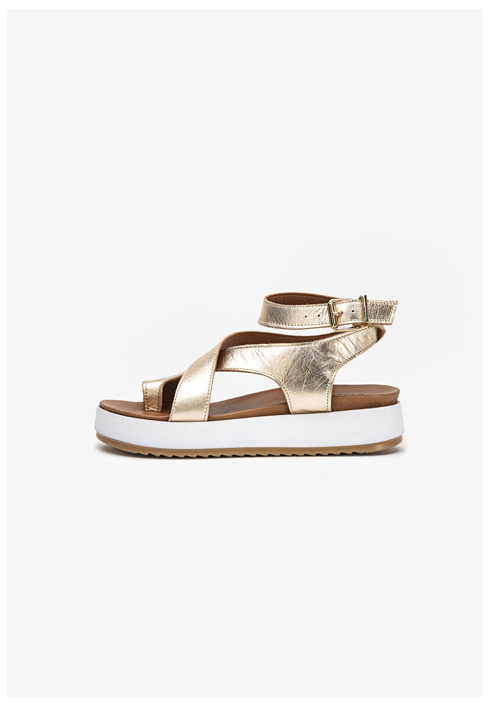 Inuovo Zehensteg Leder Gold - surf4shoes