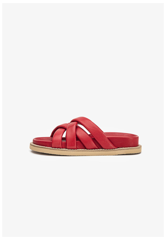 Inuovo Pantoletten Leder Rot - surf4shoes