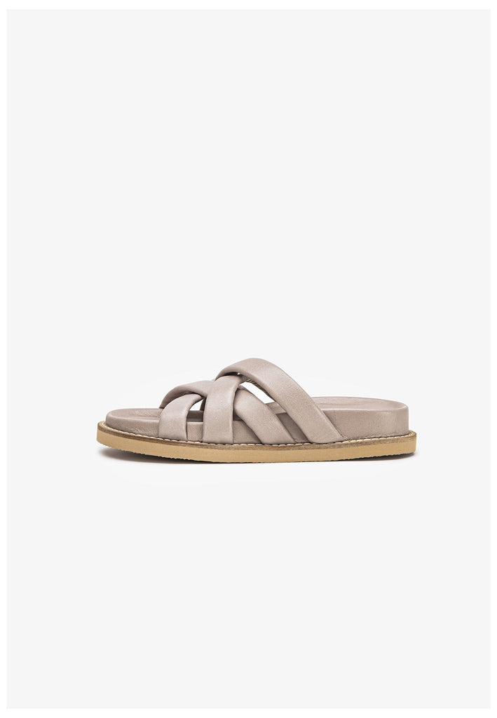 Inuovo Pantoletten Leder Grau - surf4shoes