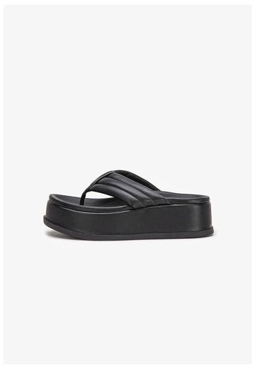 Inuovo Zehensteg Leder Schwarz - surf4shoes