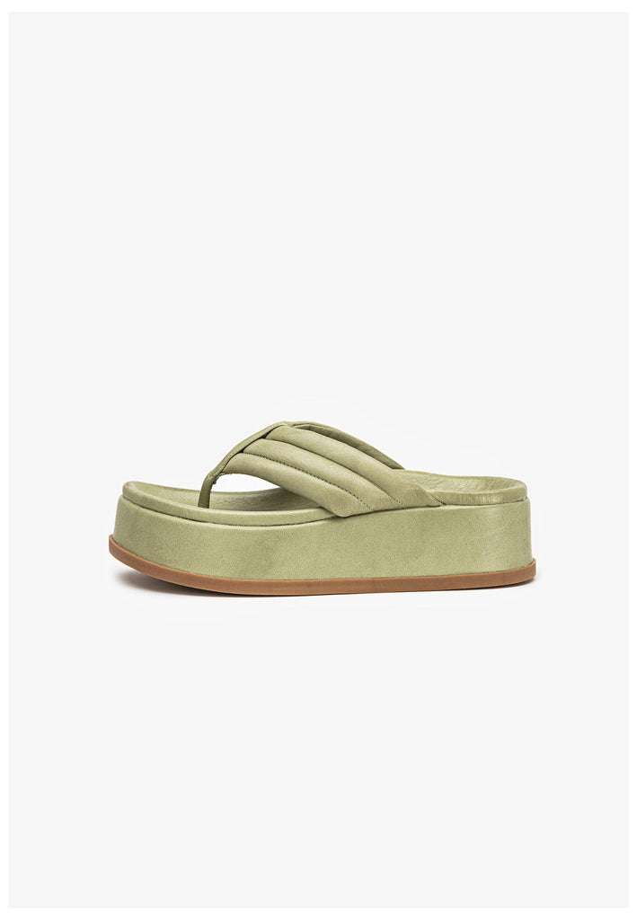 Inuovo Zehensteg Leder Olive - surf4shoes